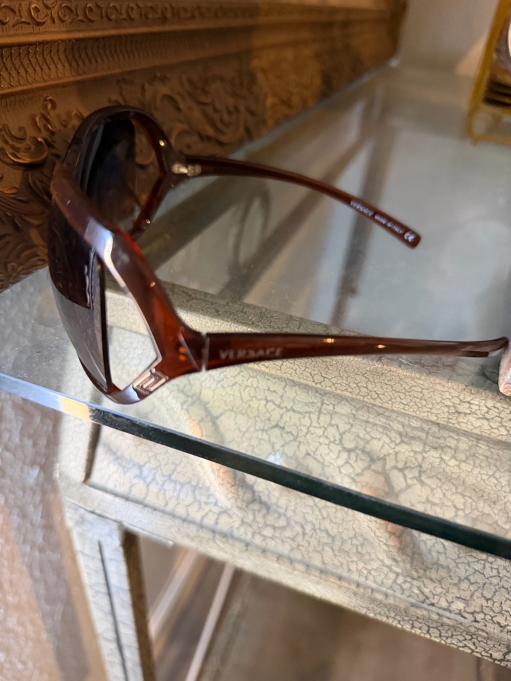 Versace Collection Oversized Brown Gradient Frame Sunglasses - Picture 4 of 4